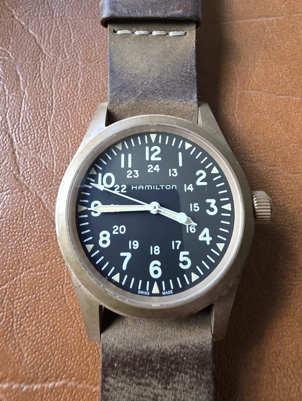 Hamilton Khaki Field Mechanical Bronze - Black Dial - H69459530 Full Set